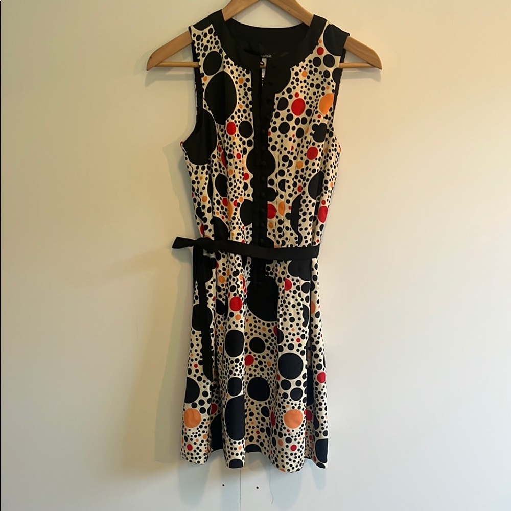 Kensie Black and White A-Line Mini Dress
